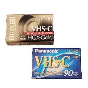 Maxell HGX-Gold  & Panasonic Super High Grade VHS-C‎ Tape Set NEW SEALED